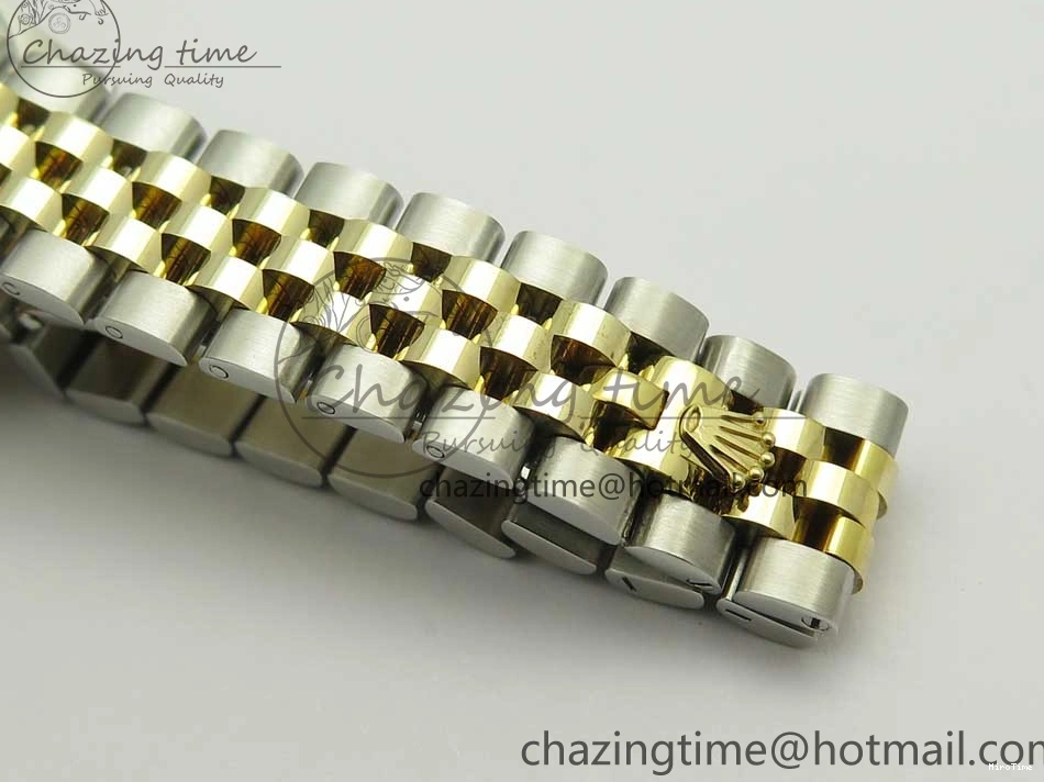MiroTime 0311 Supportive DateJust 28mm Wrapped SS YG Best Edition Gold Dial Crystal Markers on Wrapped SS YG Bracelet ETA 3344